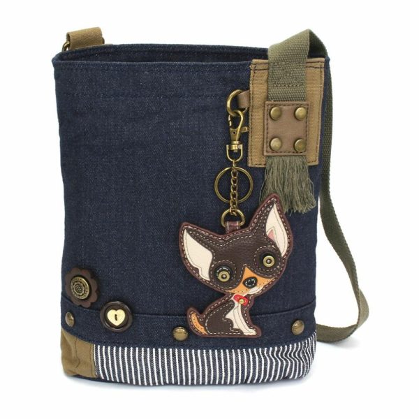 Crossbodies |  Patch Crossbody – Chihuahua Darkbrown Crossbodies Brown