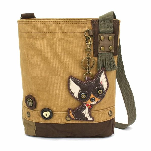 Crossbodies |  Patch Crossbody – Chihuahua Darkbrown Crossbodies Brown