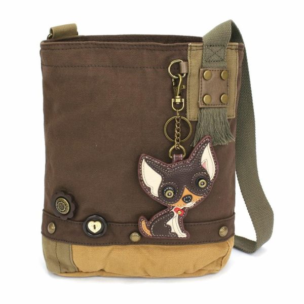 Crossbodies |  Patch Crossbody – Chihuahua Darkbrown Crossbodies Brown