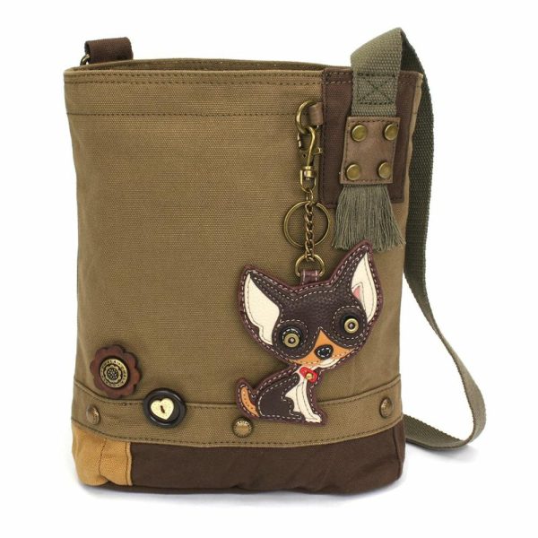 Crossbodies |  Patch Crossbody – Chihuahua Darkbrown Crossbodies Brown