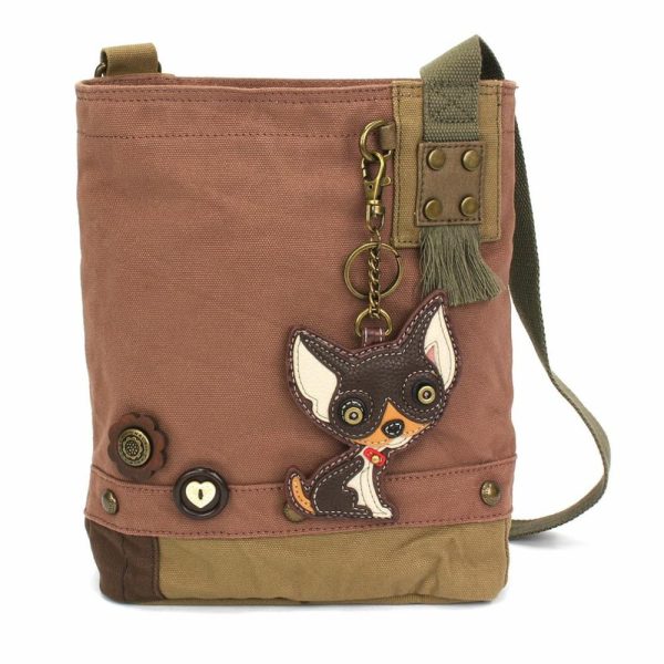 Crossbodies |  Patch Crossbody – Chihuahua Darkbrown Crossbodies Brown