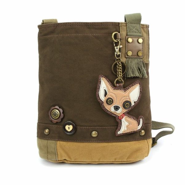 Crossbodies |  Patch Crossbody – Chihuahua Crossbodies Brown