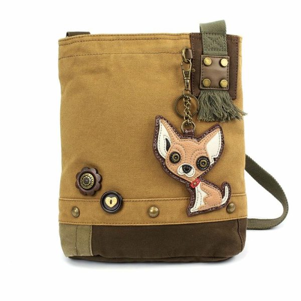 Crossbodies |  Patch Crossbody – Chihuahua Crossbodies Brown