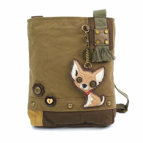 Crossbodies |  Patch Crossbody – Chihuahua Crossbodies Brown