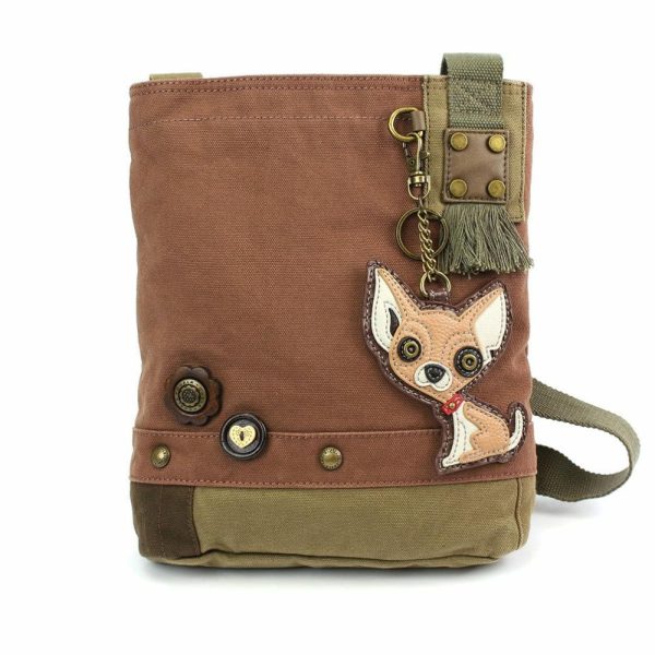 Crossbodies |  Patch Crossbody – Chihuahua Crossbodies Brown