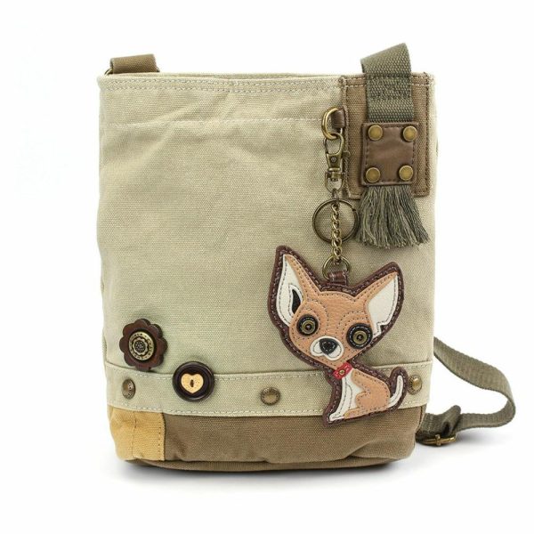 Crossbodies |  Patch Crossbody – Chihuahua Crossbodies Brown