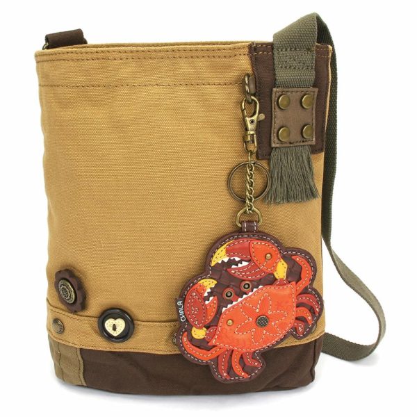 Crossbodies |  Patch Crossbody – Crab Orange Crossbodies Brown