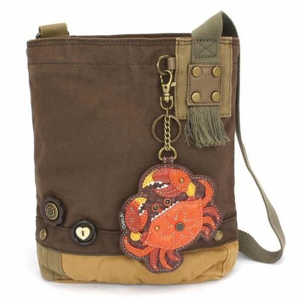 Crossbodies |  Patch Crossbody – Crab Orange Crossbodies Brown