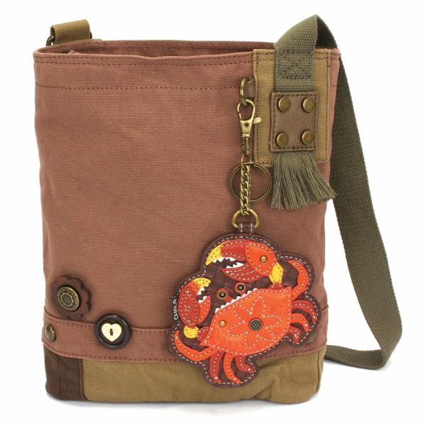 Crossbodies |  Patch Crossbody – Crab Orange Crossbodies Brown