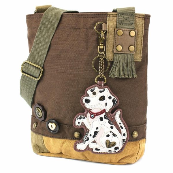 Crossbodies |  Patch Crossbody – Dalmatian Crossbodies Brown