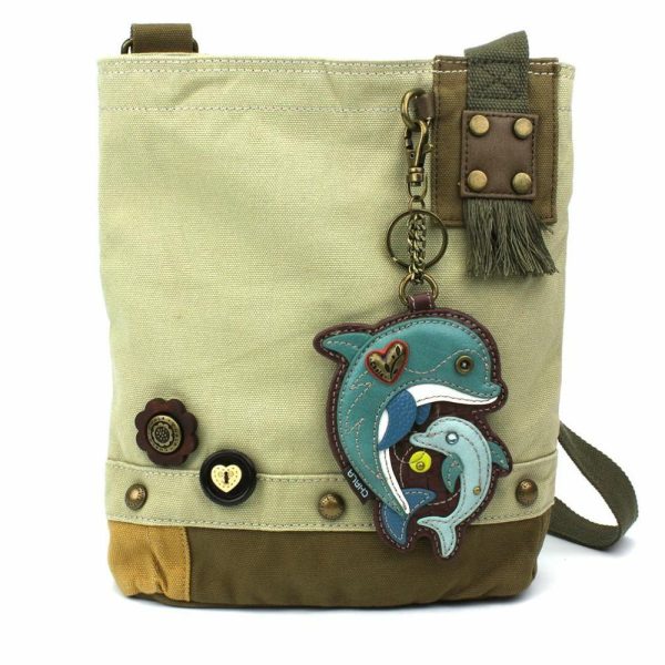 Crossbodies |  Patch Crossbody – Dolphin Crossbodies Brown