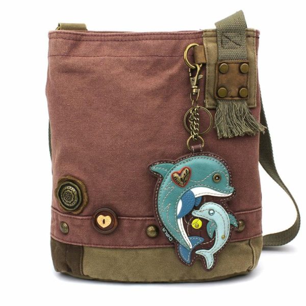 Crossbodies |  Patch Crossbody – Dolphin Crossbodies Brown