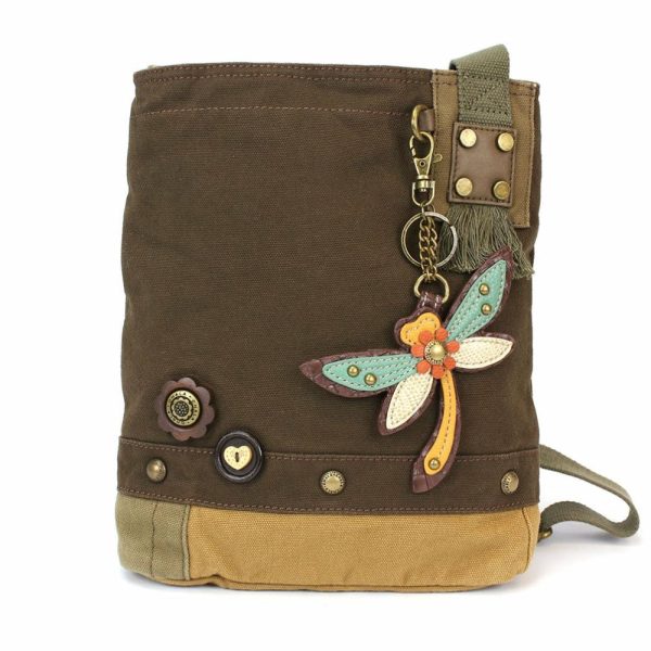 Crossbodies |  Patch Crossbody – Dragonfly Crossbodies Brown