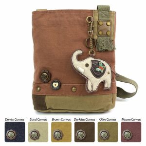 Crossbodies |  Patch Crossbody – Elephant Gray Crossbodies Brown