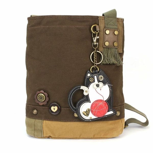 Crossbodies |  Patch Crossbody – Fat Cat Crossbodies Brown