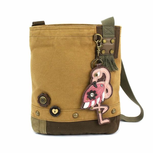 Crossbodies |  Patch Crossbody – Flamingo Crossbodies Brown