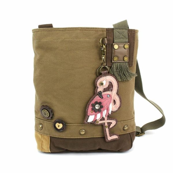 Crossbodies |  Patch Crossbody – Flamingo Crossbodies Brown