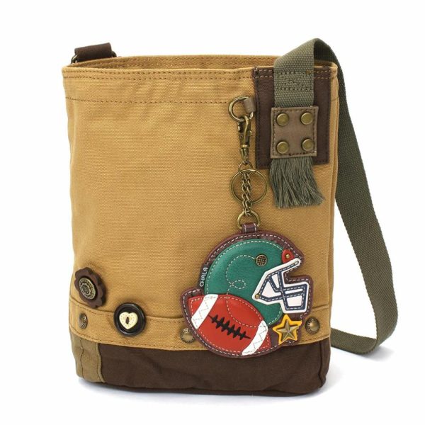 Crossbodies |  Patch Crossbody – Football Crossbodies Brown