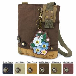 Crossbodies |  Patch Crossbody – Forget Me Not Crossbodies Brown