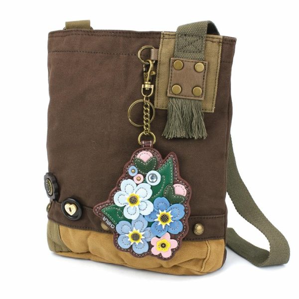 Crossbodies |  Patch Crossbody – Forget Me Not Crossbodies Brown