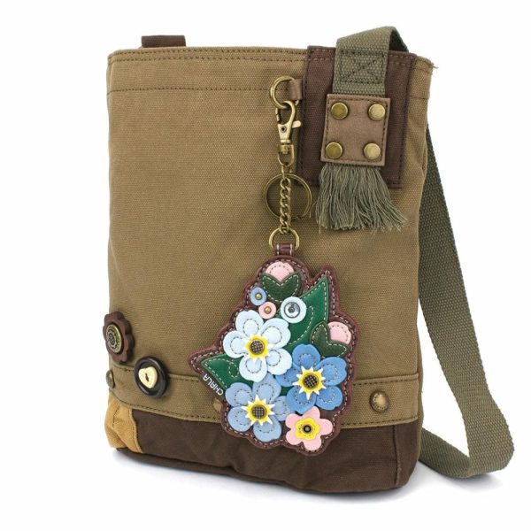 Crossbodies |  Patch Crossbody – Forget Me Not Crossbodies Brown