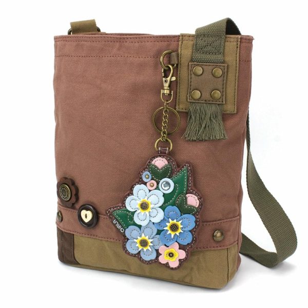 Crossbodies |  Patch Crossbody – Forget Me Not Crossbodies Brown