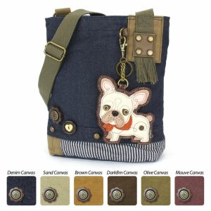 Crossbodies |  Patch Crossbody – French Bulldog Crossbodies Brown