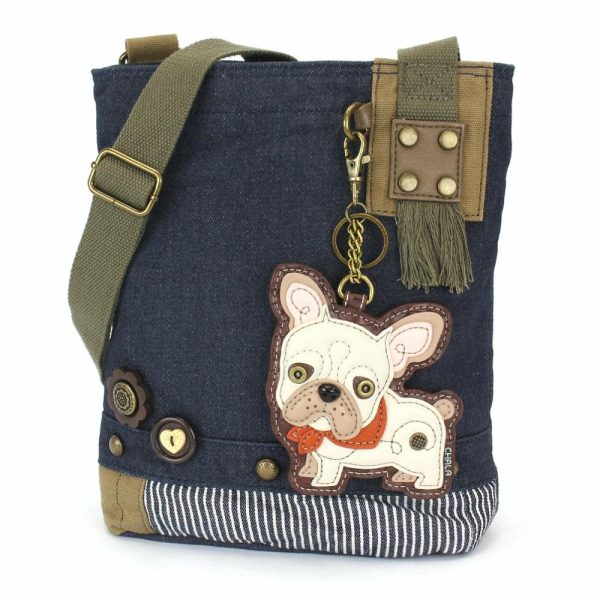 Crossbodies |  Patch Crossbody – French Bulldog Crossbodies Brown