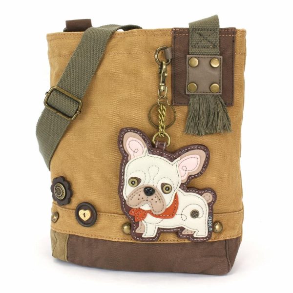 Crossbodies |  Patch Crossbody – French Bulldog Crossbodies Brown