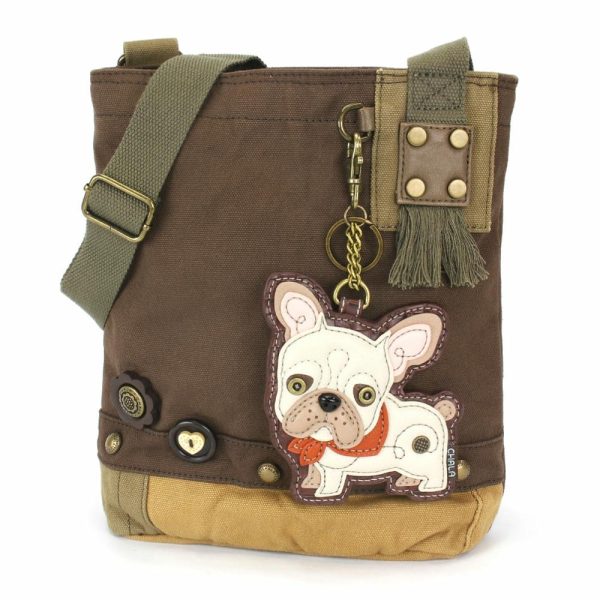 Crossbodies |  Patch Crossbody – French Bulldog Crossbodies Brown