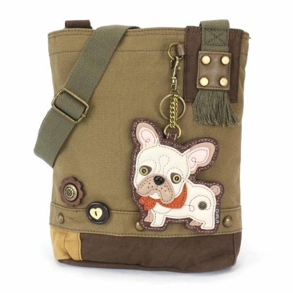 Crossbodies |  Patch Crossbody – French Bulldog Crossbodies Brown