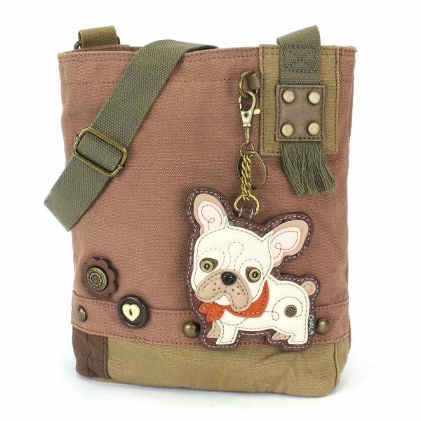 Crossbodies |  Patch Crossbody – French Bulldog Crossbodies Brown