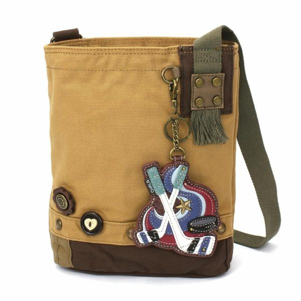 Crossbodies |  Patch Crossbody – Hockey Crossbodies Brown