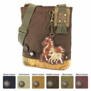 Crossbodies |  Patch Crossbody – Horse Family Crossbodies Brown