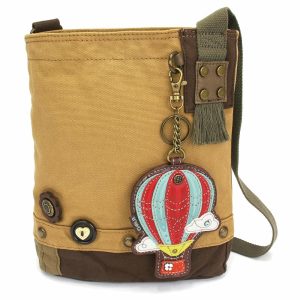 Crossbodies |  Patch Crossbody – Hot Air Balloon Crossbodies Brown