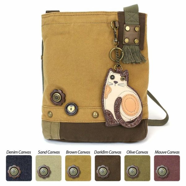 Crossbodies |  Patch Crossbody – Lazzy Cat Crossbodies Brown