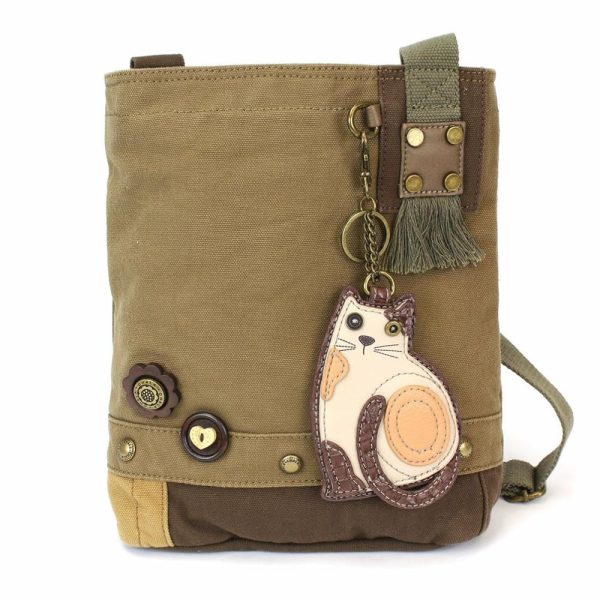 Crossbodies |  Patch Crossbody – Lazzy Cat Crossbodies Brown