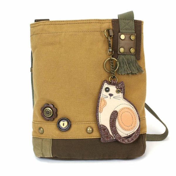 Crossbodies |  Patch Crossbody – Lazzy Cat Crossbodies Brown