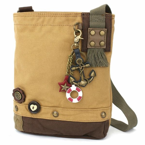 Crossbodies |  Patch Crossbody – Metal Charming Anchor Crossbodies Brown