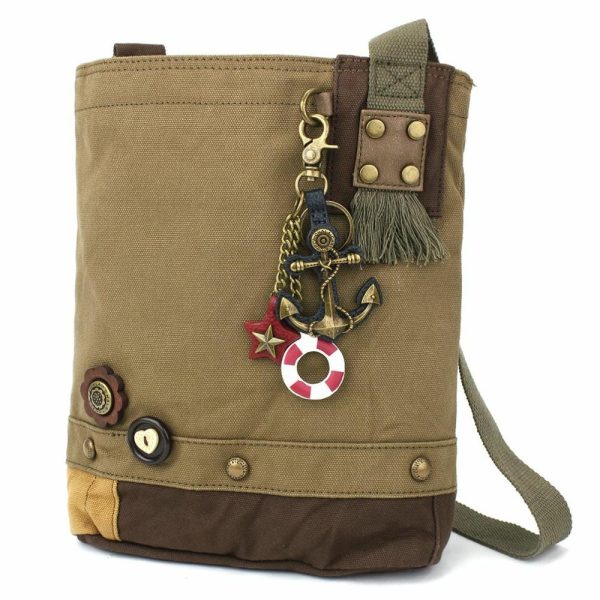 Crossbodies |  Patch Crossbody – Metal Charming Anchor Crossbodies Brown