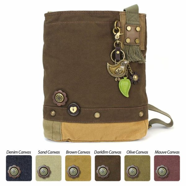 Crossbodies |  Patch Crossbody – Metal Charming Bird Crossbodies Brown