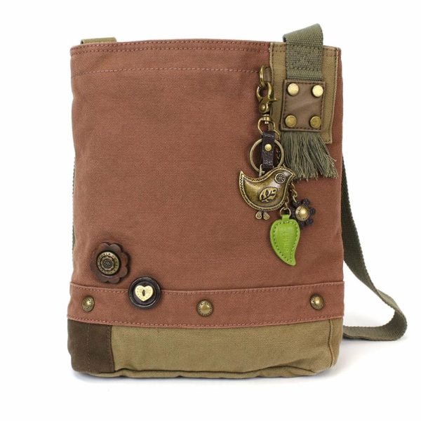 Crossbodies |  Patch Crossbody – Metal Charming Bird Crossbodies Brown