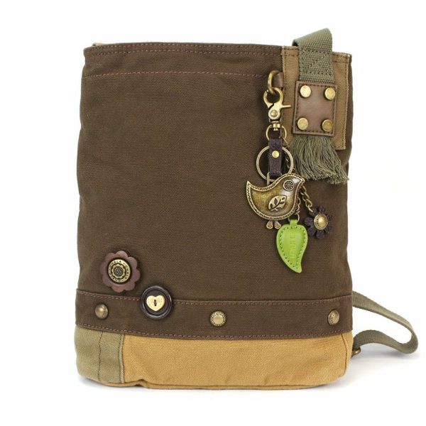 Crossbodies |  Patch Crossbody – Metal Charming Bird Crossbodies Brown