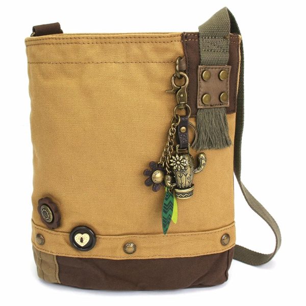 Crossbodies |  Patch Crossbody – Metal Charming Cactus Crossbodies Brown