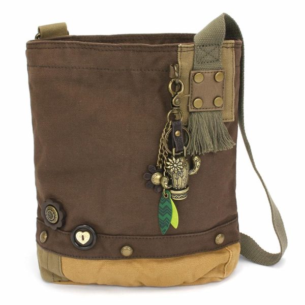 Crossbodies |  Patch Crossbody – Metal Charming Cactus Crossbodies Brown