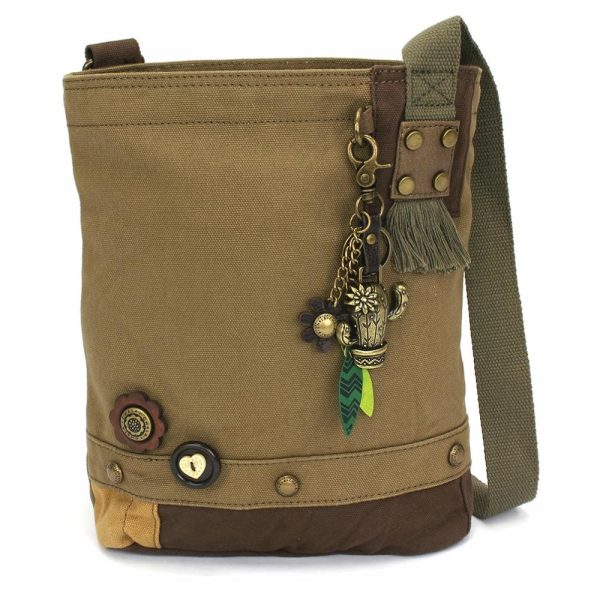 Crossbodies |  Patch Crossbody – Metal Charming Cactus Crossbodies Brown