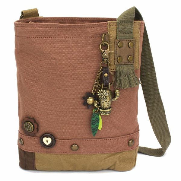 Crossbodies |  Patch Crossbody – Metal Charming Cactus Crossbodies Brown