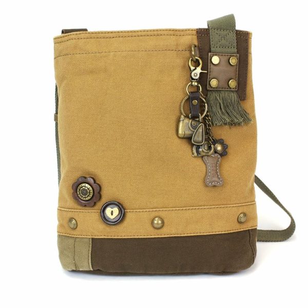 Crossbodies |  Patch Crossbody – Metal Charming Dog Crossbodies Brown