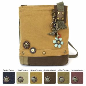 Crossbodies |  Patch Crossbody – Metal Charming Dragonfly Crossbodies Brown