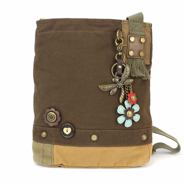 Crossbodies |  Patch Crossbody – Metal Charming Dragonfly Crossbodies Brown